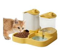 Cat Feeder - Automatic Cat Feeder And Water Dispenser 1.8L Food 2.2L Water Set | 32.5x30x25cm ABS+PP Spill-Proof Slow Feed Station For Small Large Dogs Cats Puppies Bunny