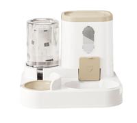 Cat Feeder - Automatic Food Dispenser Set for Pets, Container with Attraction Design Easy Cleaning, Feeder and Waterer for Cats, Dogs, Small Animals, Daily Use, Home Feeding, 9.84x8.66x7.87 Inch