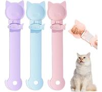 Cat Feeder Spoon，Squeeze and Serve Cat Spoon, Pet Food Spoons-Lickable Cats Treats, Multi-function Squeeze Feeding Spoons for Puree and Bisque Delectables (Mix,3pcs)