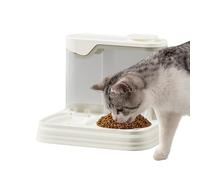 Cat Feeder & Water Dispenser: Large Capacity Automatic Pet Bowl, Double Dog Feeding with Stable Base, Easy and Easy Soul Storage Container