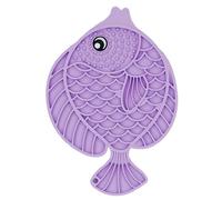 Cat Feeding Mat - Cat Food Mat | Cat Bowl Mat | Pet Feeding Mat for Slow Feeding Fish-Shaped Soft Cat Feeding Pad Slow Feeding Puppy Enrichment Toys with Suction Cup for Interactive Play
