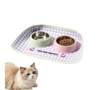 Cat Feeding Mat - With A Waterproof Pad With Push Buttons - Cat And Dog Food Mats For The Floors,Suitable Puppy,Kitten,Small Medium Large Indoor Balcony Home Travel,Dage