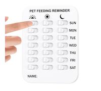 Cat Feeding Reminder | Breakfast Dinner Fed Sign | Adhesive Application Daily Indication Pet Feediing Chart | Magnet Sticker for Apartment Home Kitchen Routine Fridge Dorm