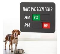 Cat Feeding Reminder with Magnet, Dog Cat Feeding, Have We Been Fed AM PM Tracker, Yes No Daily Pet Feed Slider Board, Refrigerator Magnet for Kitchen Home Pet Routine (D Style)