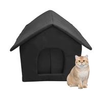 Cat Feeding Station - Insulated Elevated House, Weatherproof Roof Structure | Large Feral Cat Protection Station Cushion Comfort Addition Suitable Barn Setup Animal Warmth Safety Community Use