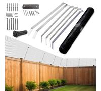 Cat Fence Anti Climb, 10m Cat Proof Fence Kit, Silver Steel Brackets | Cat Proofing Fence Kit with 4mm Thick Hot-Dip Galvanised Steel Powder Coated Brackets, Keep your Cat Safe