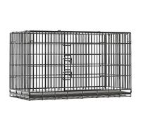 Cat Fence Large Indoor Space Thickened Metal Wire Cat Cage Outdoor Cat Cage Travel Camping Seam Encryption Dog Cage Cat Fence Collapsible Cat Cage Easy To Carry,Black-50x32x38cm/19.7x12.6x14.9in