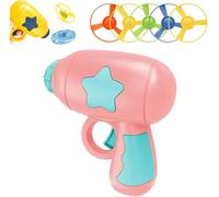 Cat Fetch Toy,Cat Fetch Toy Launcher,Interactive Flying Cats Toy with 5 Flying Propellers,Flying Saucer Toy, Kitten Tracks Toy,Cat Playing Tracking Interactive Toys for Chasing Training (Pink)