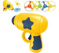 Cat Fetch Toy,Cat Fetch Toy Launcher,Interactive Flying Cats Toy with 5 Flying Propellers,Flying Saucer Toy, Kitten Tracks Toy,Cat Playing Tracking Interactive Toys for Chasing Training (Yellow)