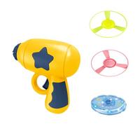 Cat Fetch Toy Interactive Flying Disc Launcher with Propellers Indoor Outdoor Training and Chasing Enrichment Toy for Cats(Yellow,One Size)