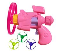 Cat Fetch Toy, Luminous Disc Shooter Interactive Play, 12x8x11cm/4.72x3.15x4.33 inches Glowing Saucer Launcher Toys, 1 Set Multicolor for Indoor Outdoor Exercise Home Travel Use
