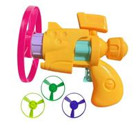 Cat Fetch Toy, Luminous Disc Shooter Interactive Play, 12x8x11cm/4.72x3.15x4.33 inches Glowing Saucer Launcher Toys, 1 Set Multicolor for Indoor Outdoor Exercise Home Travel Use