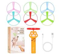 Cat Fetch Toy Rechargeable Flying Launcher with 6 Discs