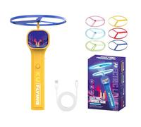 Cat Fetch Toy - Rechargeable Flying Saucer Launcher, Interactive Kitten Disc Toy | Kitten Flying Saucers | for Pet Training Behavior Development Owner Bonding Time Exercise Indoor Outdoor Yard Play