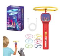 Cat Fetch Toy - Rechargeable Interactive Kitten Disc Toy, Flying Saucers, Pet Training Tool | For Behavior Development Bonding Time Exercise Indoor Outdoor Yard Play Electric Chasing Game