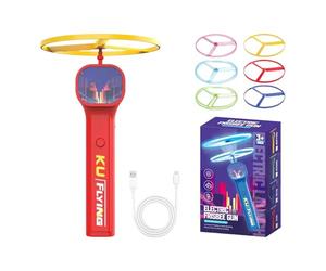 Cat Fetch Toy - Rechargeable Kitten Disc Toy | Cat Retrieval Ţoy, Rechargeable Flying Saucer Launcher, Includes 6 Flying Saucers, Kitten F́lying Saucers For Pet Training Behavior Development Owner Bon