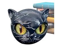 Cat Figurine, Black Kitten Statue, Home Ornament, Sleek Luxury Decor Accent, Modern Sculpted Display Piece for Bookshelf Desk Bedside Cabinet Entryway Tabletop Family Living Room