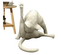 Cat Figurine - Funny Licking Butt Cat Statue, Resin Desktop Art | Abstract Cats Figurine For Home Decor, Office, Bedroom, Dining Room, Shelf Display, Collectible Miniature Gift For Cats Lovers