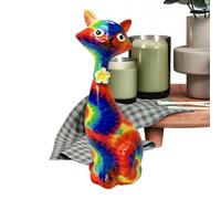 Cat Figurine Statue,Resin Animal Sculpture Cat Shape - Colorful Desktop Display Keepsake Ornament for Teens Adults Collectors Pet Lovers Family Friends