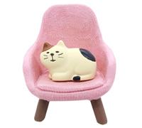 Cat Figurine with Sofa Cute Mini Cat DIY Japanese Style Decorative Tiny Cats Resin Cartoon Miniature Cats for Microlandscape Tabletop, Style2 Mini Cat Miniature Cats Mini Cat Figurines Tiny Cats