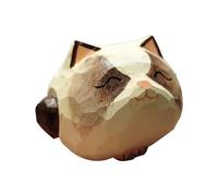 Cat Figurines, Artistic Value And Appeal, 3.8x3x3cm, Wooden Cat Statues, Wooden Statue Ornament, Expressive Design, For Desk, Car, Home Decor