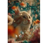 Cat Fish Jigsaw Puzzle 4000 Piece, Puzzles for Adults 4000, The Impossible Challenge, Jigsaw Puzzle Games Classic Educational, Wooden Puzzles, for Home Wall Decoration Gift FNKL1-706