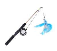 Cat Fishing Pole - 40cm-72cm Retractable Wand Toy, Interactive Cat Teaser, Two Section Pet Stick | Indoor Pet Training Game Kitten Exercise Play Wand Bored Activity Stimulation Accessory