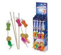 Cat fishing rod set with fish and sisal ball Nobby Pet (x9)
