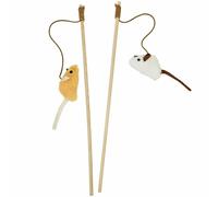 Cat fishing rod set with plush mouse, sound, and catnip Nobby Pet (x16)