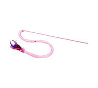 Cat Fishing Rod Squeaky Feather Rod with Feathers for Kittens, Interactive Snake-shaped Mesh Cat Toy | For Kittens in the Home, Boredom for Exercise, Entertainment and Hunting Tri