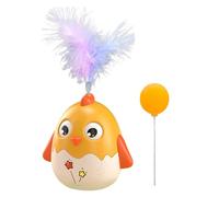 Cat fishing rod with feathers, fishing toy with feather and ball on the rod, toy with bell for entertainment and indoor hunting game for stimulation against boredom