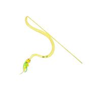 Cat Fishing Rod with Rod - Teaser Stick with Squeaker and Feathers, Interactive Toy for Cats in the Shape of a Snake with Mesh Net | For Kittens in the Home, Boredom for Movement, Understanding