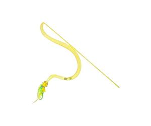 Cat Fishing Rod with Rod - Teaser Stick with Squeaker and Feathers, Interactive Toy for Cats in the Shape of a Snake with Mesh Net | For Kittens in the Home, Boredom for Movement, Understanding