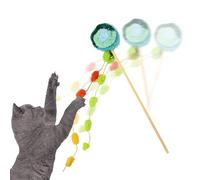 Cat Fishing Toy, Training Toy with Lollipop Shape for Kittens - Enrichment with Bell for Boredom Control and Movement Promoting Cat Play in the House Kitten Pet for