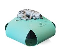 Cat Five Petal Cat Tunnel, Cat Cave for Indoor Cats Bed,Scratch Resistant Cat Toys for Medium Large Cats up to 30 lbs (Sky Cyan)