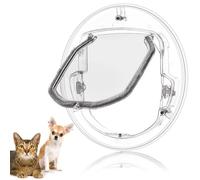 Cat Flap 4 Way Locking Small Pet Door for Cats Small Dogs, Noise Reduction Cat Door ABS Plastic Cat Flap Door Beautiful Decoration for Glass Window and Door
