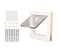 Cat Flap Door - Automatic Magnetic Close, Screw Fixing, Universal Fit for Solid or Hollow Doors, Safe Durable ABS for Pet Food Protection and Indoor Access