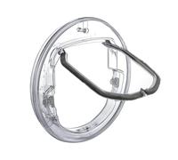 Cat Flap Door Transparent 4-Way Locking Safety Pet Door for Interior Exterior Door Round Cat Flap for Windows Sliding Glass Doors Screen Window