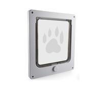 Cat Flap Door, Weatherproof Small Dog Pet Flap Door for Wall Windows Sliding Glass Doors, Medium Cats Puppy Exclusive Entry with 4 Way Locking, Easy Install (White,XL-25.5x30x2cm)