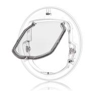 Cat Flap for Small Pets, 4 Way Locking Round Door for Cats and Small Dogs, Clear Noise Reduction Design for Glass Doors