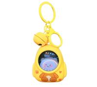 Cat Flashlight Keychain, Cute Glowing Night Light for Keys & Bag, Mini LED Key Ring Light for Adults, Portable Keychain Flashlight for Purse, Car, Backpack (Yellow)