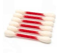 Cat-flavoured cotton buds with catnip - pack of 6 giant kitten chew sticks, interactive felt cat toys, durable indoor cat chew toys