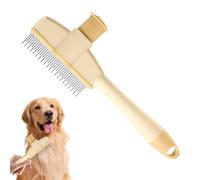 Cat Flea Comb - Hair Removal Gentle Comb with Quick Release Button for Cat Care, Tick Remover Tool and Self-Covered Pet Brush for Long Short, Thick Maintenance
