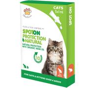 Cat Flea Spot On Drops - Cats & Kittens from 4 Weeks -100% Natural, wi