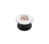 Cat Floral Costume On Beach Matching Summer Vacation PopSockets Adhesive PopGrip