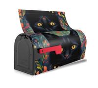 Cat Flower Embellishment Print Decorative Waterproof Mailbox Cover Magnetic Mailbox Wraps Cute Festive Home Decor