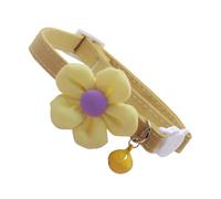 Cat Flower Necklace, Puppy Necklace, Kitten Necklace, Adjustable with Bell for Daily Decoration, Pets, Puppies, Dogs and Cats, Beautiful Adjustable Flower Chain with Casc