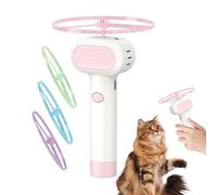Cat Flying Disc Toy | 4 Glow Propellers Rechargeable Funny Disc Fetch Game,Cat Fetching Tracking Toys,for Indoor Outdoor Yard Garden Balcony Terrace Pet Kitten Dogs Chasing Hunting