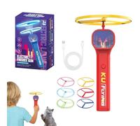 Cat Flying Disc Toy - Disc Launching Kitten Fetch Play Toy - Indoor Pet Training Chasing Flying Saucer,for Training Behavior Development Mental Stimulation Owner Bonding Time Pet Indoor Outdoor Yard