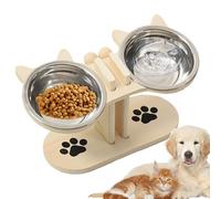Cat Food and Water Dispenser - Adjustable Dog Bowl | for Homes Multi Pets Kitten Puppy Adult Indoor Travel Drinking